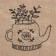 A set of napkins Ethel "Soul cuisine"- 4pcs. D38, jute