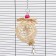 Bird nest with a bell, 13 x 28 cm, vine