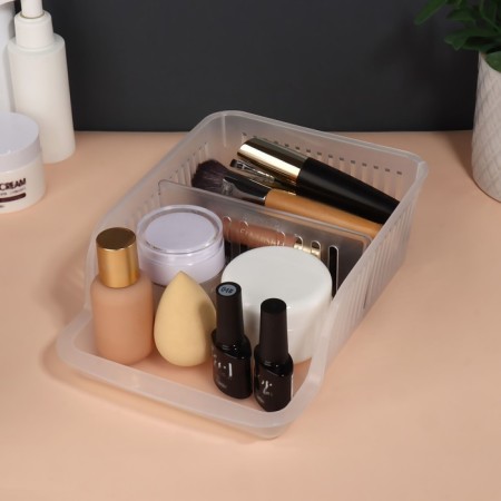 Organizer for storing cosmetic supplies "Prestige", 23 × 16.1 cm, the color is transparent-5