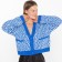 Cardigan female, color bright blue, size One size (42-46)