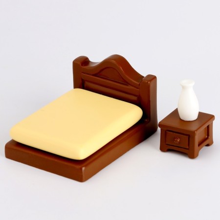 Miniature puppet "sleeping place", set bed and cabinet-1