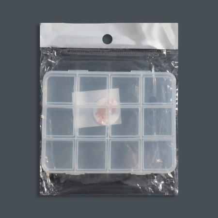 Organizer for decor, 12 sections, size 11 × 8.5 × 1.5 cm, transparent color-4