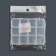Organizer for decor, 12 sections, size 11 × 8.5 × 1.5 cm, transparent color