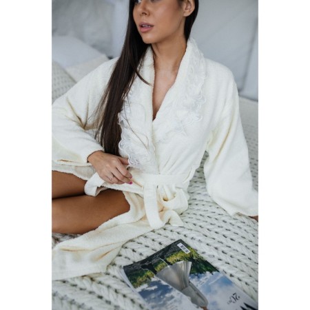 Frequency bathrobe, size 52, champagne color-13
