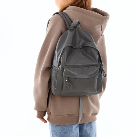 Youth backpack with lightning, 4 pockets, gray color-1