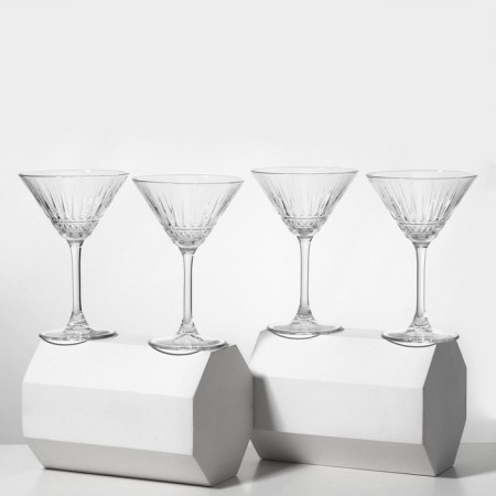A set of glass glasses for Martini Elysia, 220 ml, 4 pcs
