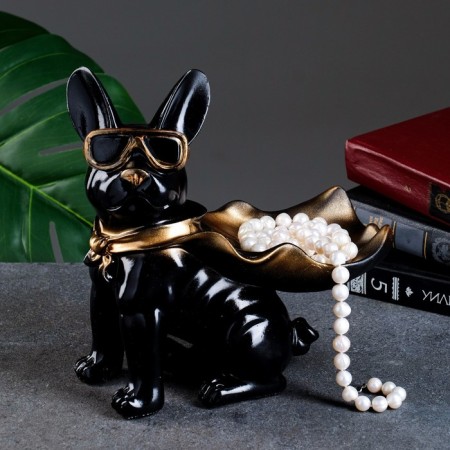 Candy Candy "Bulldog in the Clobe" Black, 23x20x13cm-3