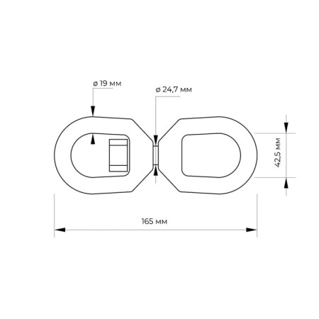 Vertlug loop-Petly Tundra Krep, 12 mm, galvanized, 1 pc.-2