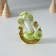 Polystone souvenir "Green cobra on horseshoe" 5x3.5x7.5 cm