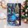 Postcard "Happy New Year!" Glitter, Congrev, blue background, 12.5 x 19.4 cm