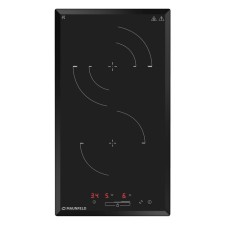 Варочная поверхность MAUNFELD CVCE292SDBK LUX, электрическая, 2 конфорки, сенсор, чёрная