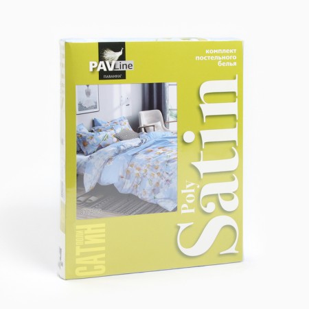 Bed linen Pavline 1.5p flowering on blue 145x215,150x215.70x70cm 2pcs polysatin 70g/m, polyester 100%-4