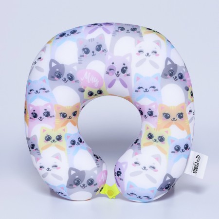 Pillow for travel anti -stress "meow", kittens, children-4