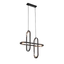Светильник подвесной St Luce. SL1201.403.04. Circono. 4х5 Вт, G9, 4000K, 912 Lm, 60х20х61,5 см, цвет чёрный