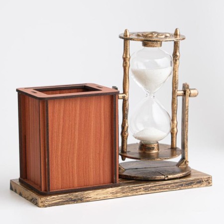 Sanding clock "Selin", souvenir, organizer for the office, 15.5 x 6.4 x 12 cm-1