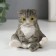 Souvenir Polystone "Kitty sits on the pope" 7x7x7.5 cm