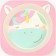 A set of bamboo dishes "Unicorn", plate, bowl, glass, devices, 5 items