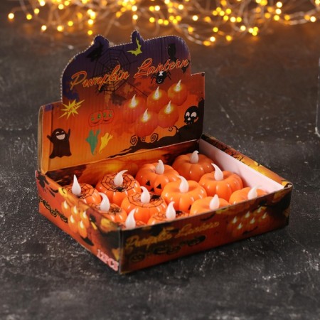 Candle "Pumpkin", LED, species mix-4