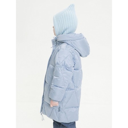 Coat for girls, height 110 cm, gray color-3