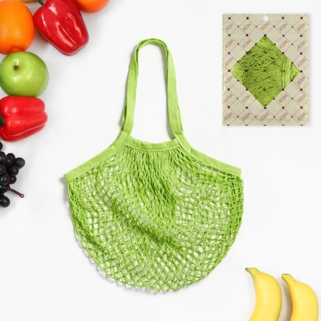 Avoska, 41 x 27 cm, handle 17 cm, cell 1.5 cm, green-3