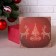Gift box "Merry Christmas, with deer", burgundy, 20 × 20 × 10 cm