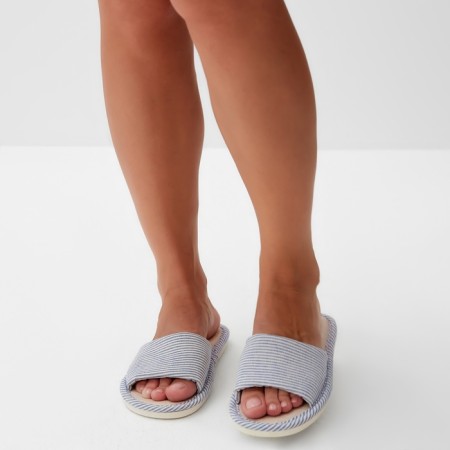 Women's slippers with an open nose, size 36-37, blue-4