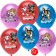 Latex ball 12 “Puppy patrol. Happy Birthday!”, Pastel, 1-sided, set 25 pcs., Mix