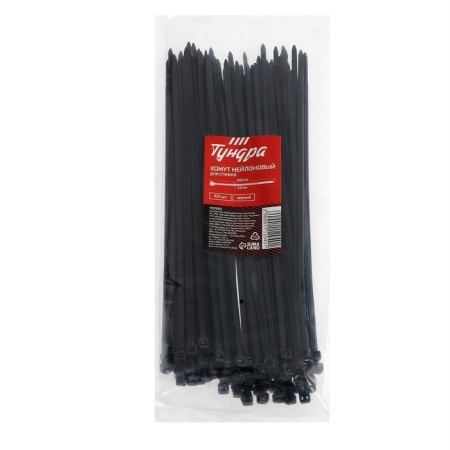 Clot of nylon plastic tundra Krep, for screed, 3.6x200 mm, black, in units. 100 pieces-4