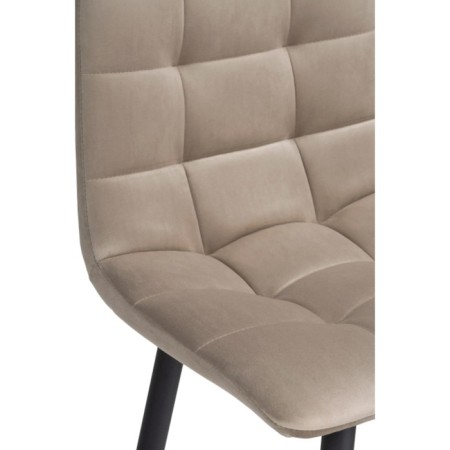 Hilly stool for metal/velor, black/beige 43x42x93 cm-5