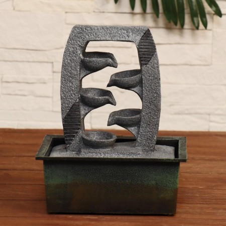 Fountain "Cascade" Stone, 21.5x16x26 cm (with backlight)