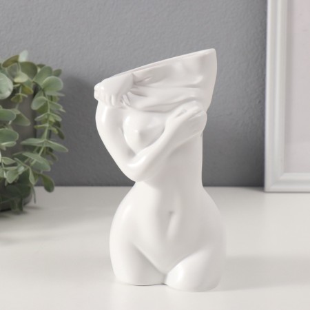 Souvenir Polystone Vazon "Sculpture. Women's Body" 9.9x18.6 cm-1