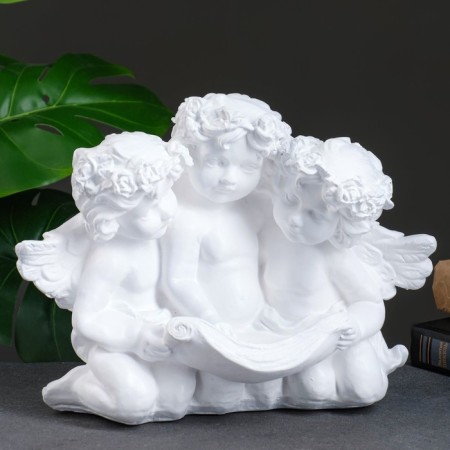 Figure "Triple Angel" White 16x28x22cm