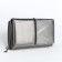 Women's wallet on the button, gray color