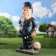 Garden figure "Police with a pig" 78x46cm