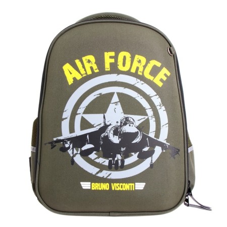 Frame backpack 38 x 30 x 20 cm, + pencil case, Bruno visconti "Militari Air Force"-2