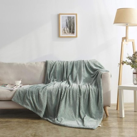 Caroline bedspread, size 220x240 cm, green color