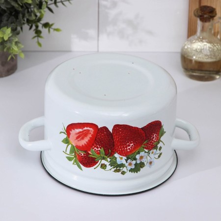 Cylindrical pan, 5 l, induction, neckline mix, white color-2