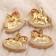 Christmas tree decoration "Horse - rocking" (set 4 pcs) 6.5x5 cm, gold