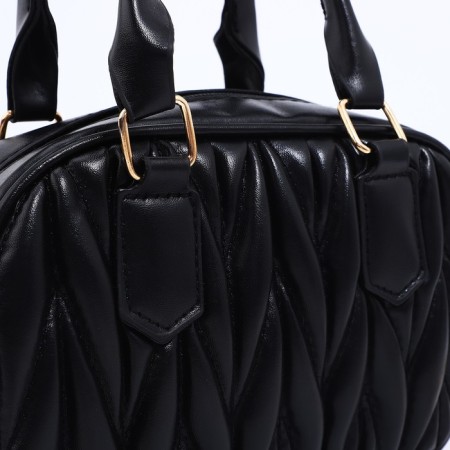 Bag Cross-Bodi with a zipper, black color-3
