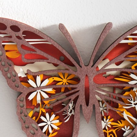 Panel Interior tree "Butterfly. Flower meadow" 14.3x24 cm-2