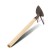 Combined moth, length 32 cm, 2 teeth, wooden handle, color mix