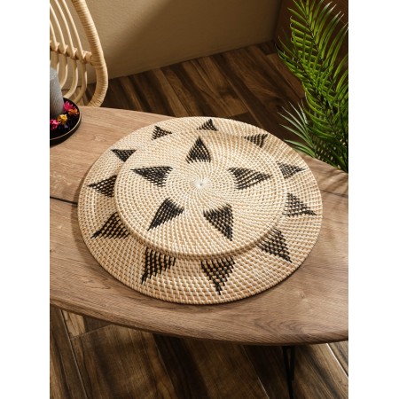 Decorative wicker rattan "Disor 3", 50x50x5 cm-1