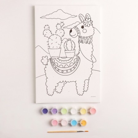 Picture on numbers for children "Lama", 20 x 30 cm-1