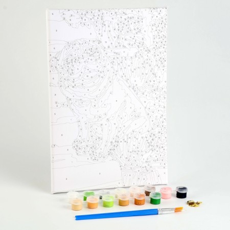 Picture on numbers on a canvas with a subframe "POPS" 20x30 cm-1
