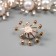 Decor for creativity Metal "Flower-dry" gold, pearls, rhinestones 2.3x2.3x0.8 cm