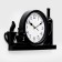 Wall clock, series: kitchen "wine or coffee?", Smooth move, 26.5 x 40.5 cm, dial 20 cm