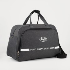 Sports bag, lightning department, external pocket, long belt, gray color