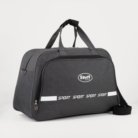 Sports bag, lightning department, external pocket, long belt, gray color