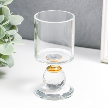 Glass of glass per 1 candle "Transparency" 9.2x5x5 cm-1