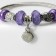 Bracelet Assorted Mardgeri Sunny, purple color in silver, d = 6.5 cm